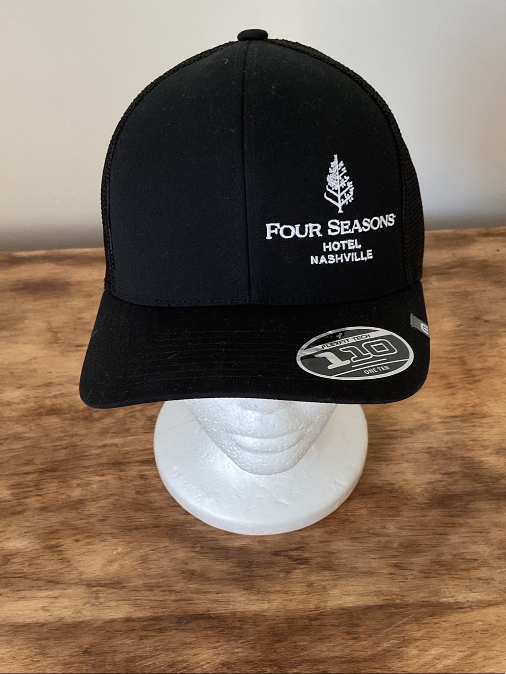 Four Seasons Hotel Nashville Flexfit 110 Trucker Hat Cap Black NEW